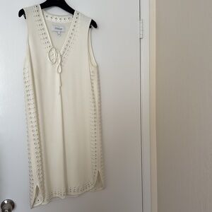 Derek Lam 10 CROSBY Lace-up Embroidered Dress